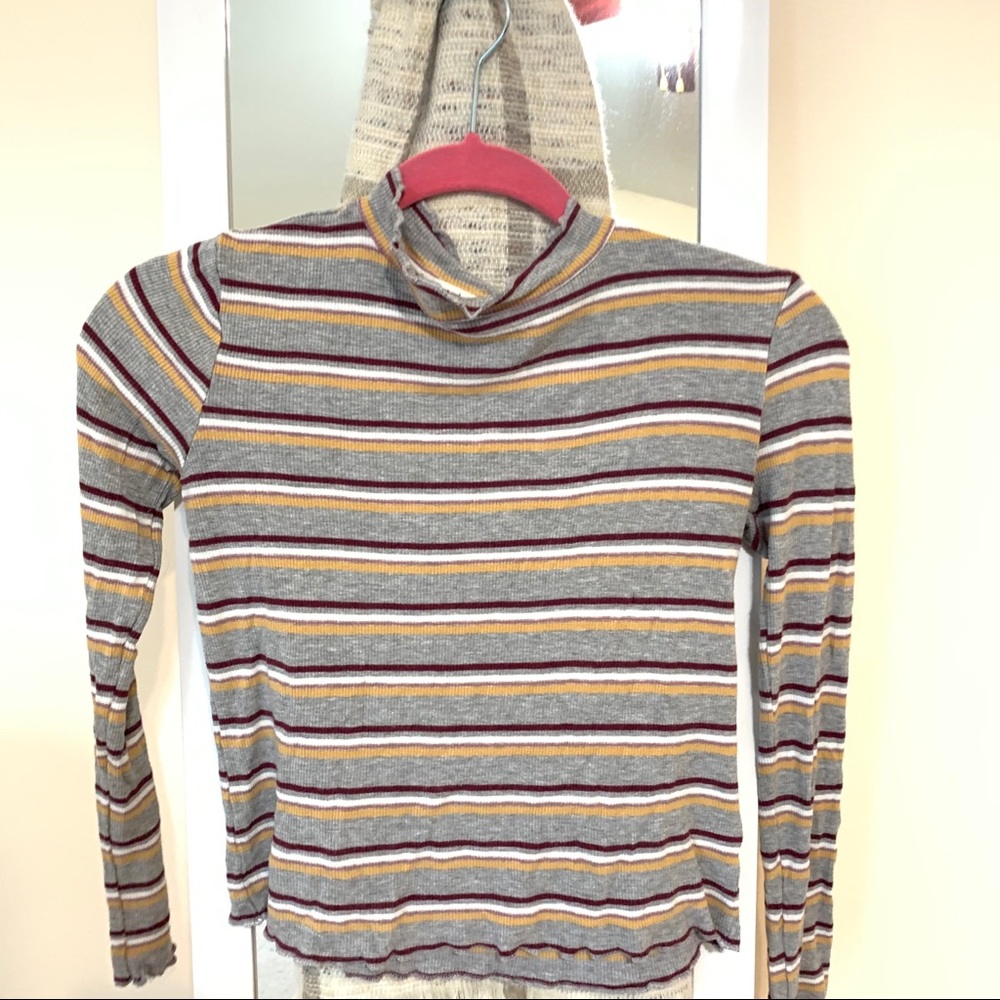 Hippie Rose Turtle Neck Long Sleeve Shirt
